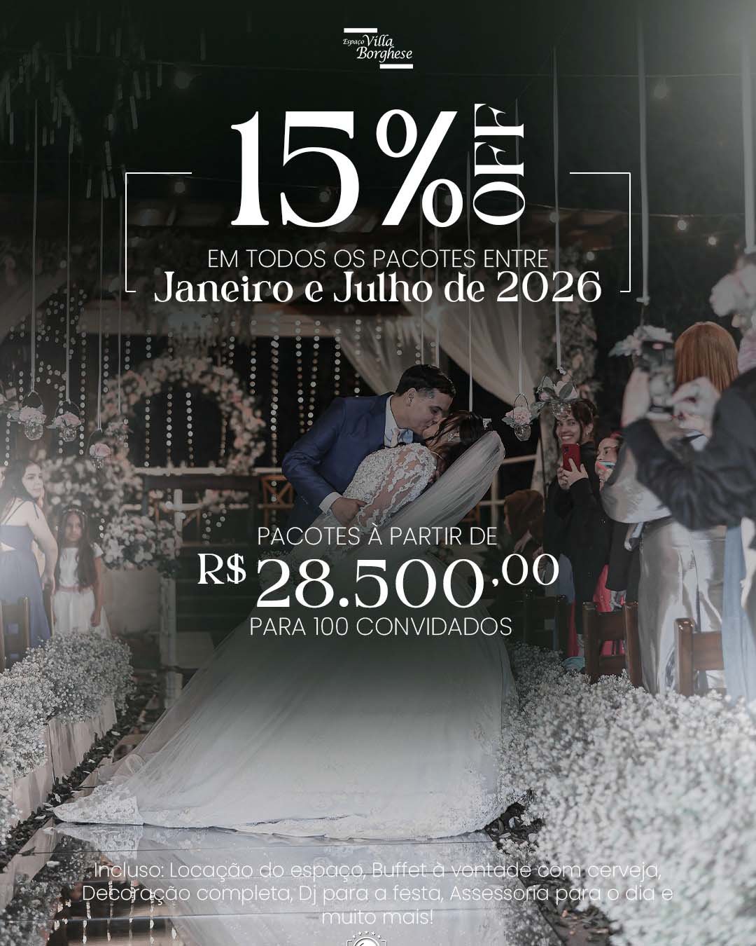 Datas em 2026 com até 15% OFF, em todos os pacotes!