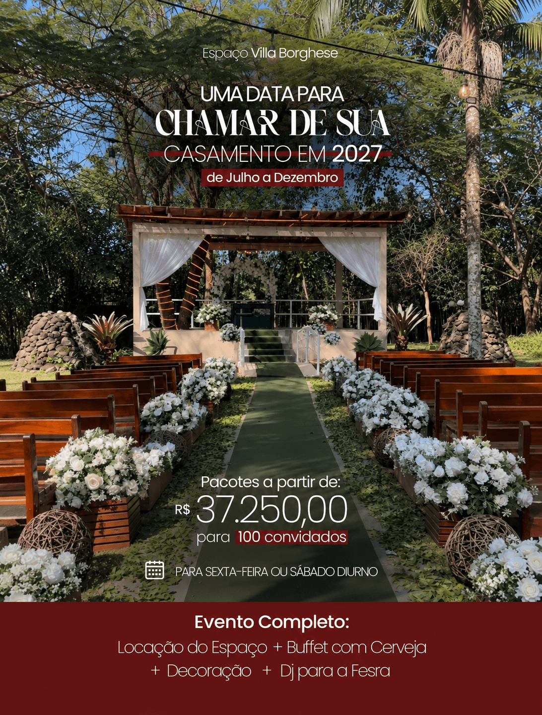 Espaço Villa Borghese - Casamento em 2027 a partir de R$37.250