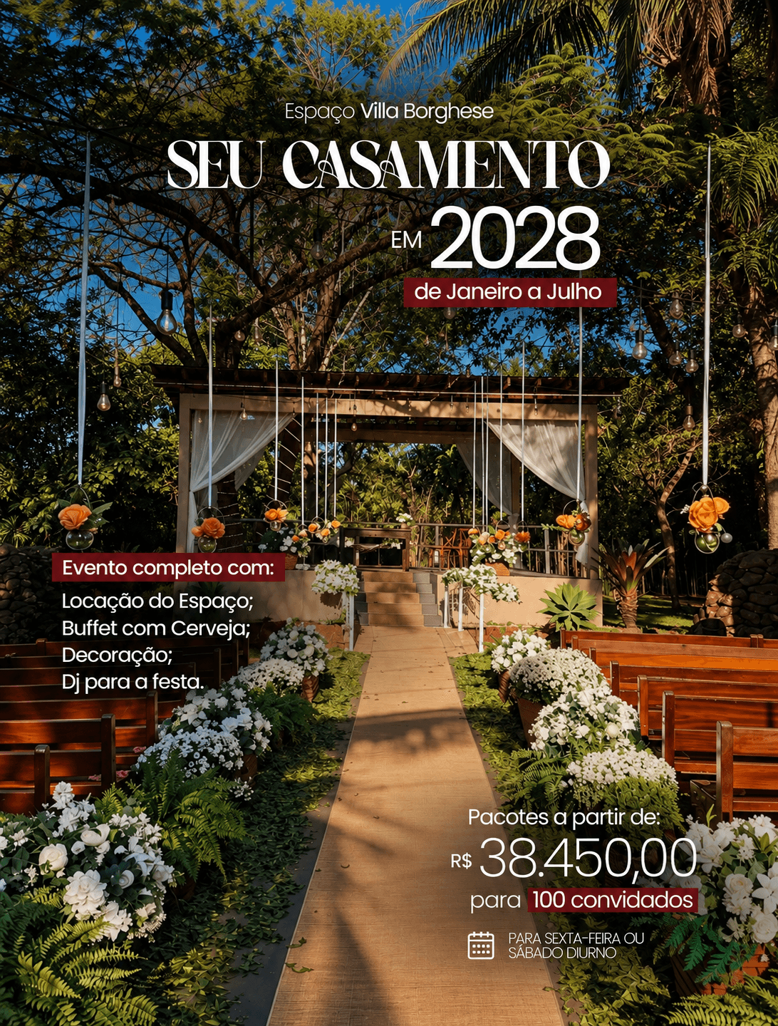 Espaço Villa Borghese - Casamento em 2028 a partir de R$38.450
